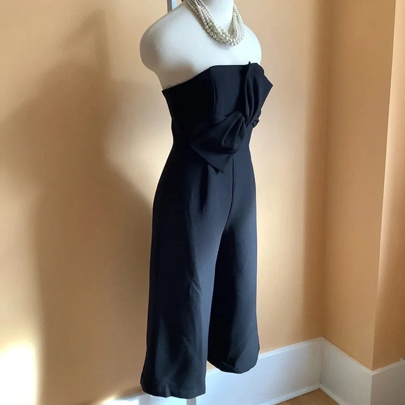 PARVENUE Black Twist Strapless Jumpsuit Size S - Picture 3 of 14